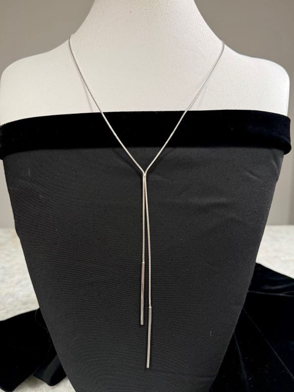 Collana in argento 925% a cravatta 